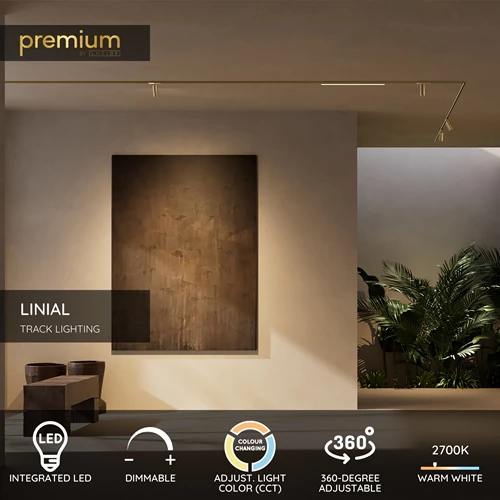 Lucide Premium LINIAL BIX - 1-circuit lighting system/ smart rail lighting - Smart - 48V - 1xLED -Champagne - USP